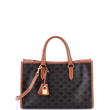 Celine Horizontal Cabas Tote Triomphe Coated Canvas Mini