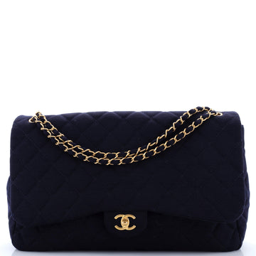 Chanel XXL Travel Flap Bag Quilted Jersey Small