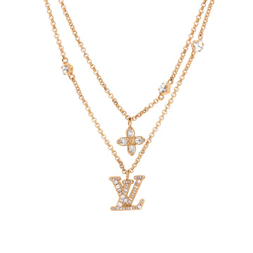 Louis Vuitton Lady LV Necklace Metal with Crystals