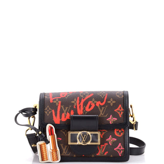 Louis Vuitton Dauphine Shoulder Bag Limited Edition Fall in Love Monogram Canvas Mini