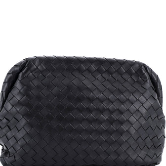 Bottega Veneta Clasp Bag Intrecciato Leather Medium