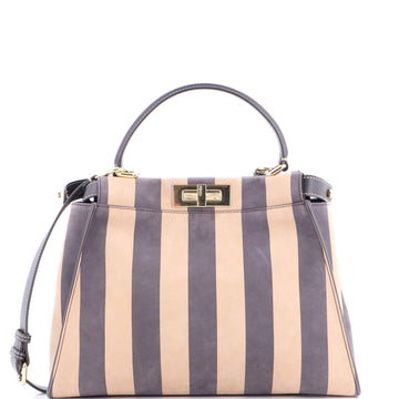 Fendi Peekaboo Bag Pequin Nubuck Regular