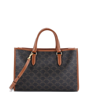 Celine Horizontal Cabas Tote Triomphe Coated Canvas Mini