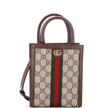 Gucci Ophidia Convertible Tote GG Coated Canvas Super Mini