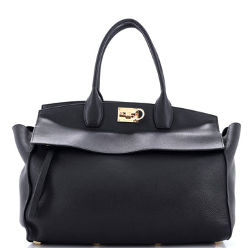 Salvatore Ferragamo Studio Soft Satchel Leather Large