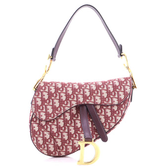 Christian Dior Saddle Handbag Oblique Canvas Medium