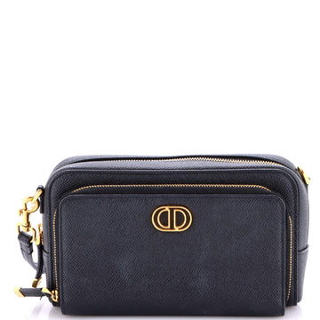 Christian Dior Caro Double Pouch Crossbody Bag Leather