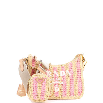 Prada Re-Edition 2005 Shoulder Bag Raffia Small