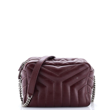 Saint Laurent LouLou Bowling Bag Matelasse Chevron Leather Small