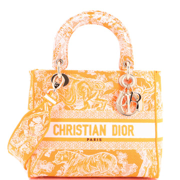 Christian Dior Toile de Jouy Lady D-Lite Bag Embroidered Canvas