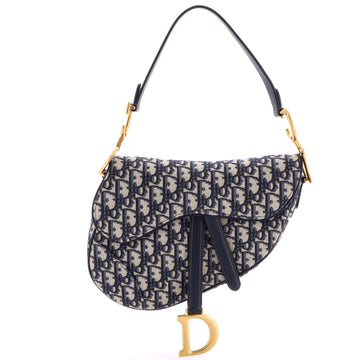 Christian Dior Saddle Handbag Oblique Canvas Medium
