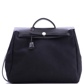 Hermes Herbag Toile and Leather MM