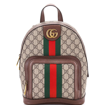Gucci Ophidia Backpack GG Coated Canvas and Leather Small