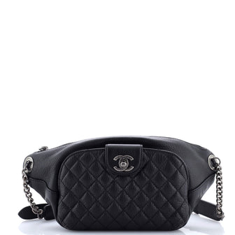 Chanel Casual Rock Waist Bag Quilted Calfskin