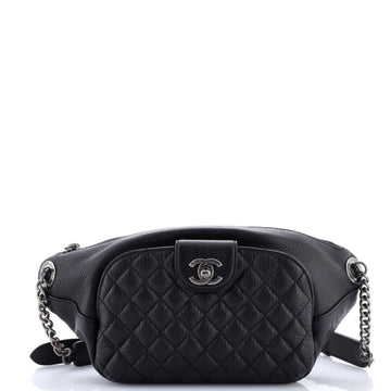 Chanel Casual Rock Waist Bag Quilted Calfskin