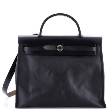 Hermes Herbag Zip Berline Vache Canvas and Leather 31