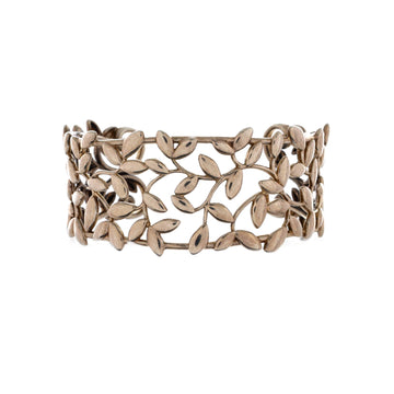 Tiffany & Co. Paloma Picasso Olive Leaf Cuff Bracelet Sterling Silver Small