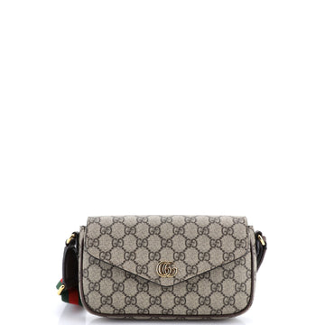 Gucci Ophidia Envelope Flap Shoulder Bag GG Coated Canvas Mini