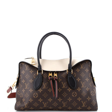 Louis Vuitton Tuileries Handbag Monogram Canvas with Leather