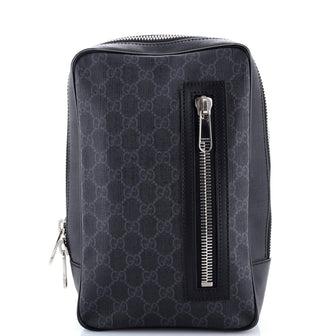 Gucci Soft Zip Sling Bag GG Coated Canvas Small