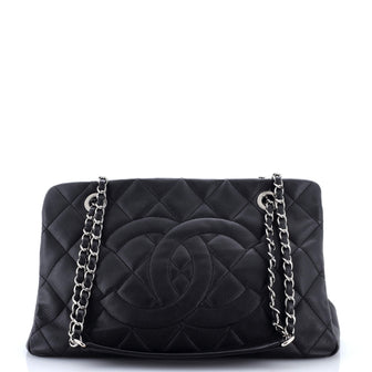 Chanel Timeless CC Shopping Tote Quilted Caviar Medium