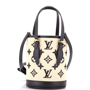 Louis Vuitton Bucket Bag By The Pool Monogram Raffia Nano