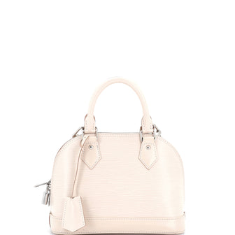 Louis Vuitton Alma Handbag Epi Leather with Logo Jacquard Strap BB