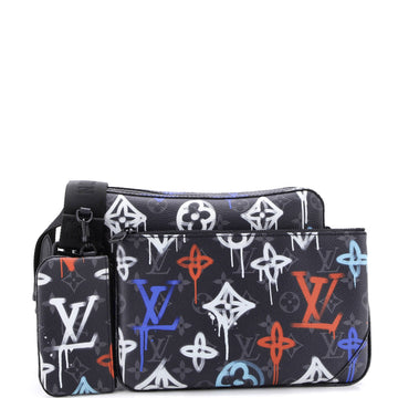 Louis Vuitton Trio Messenger Bag Graffiti Monogram Eclipse Canvas