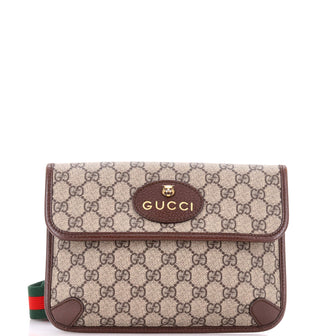Gucci Neo Vintage Flap Belt Bag GG Coated Canvas