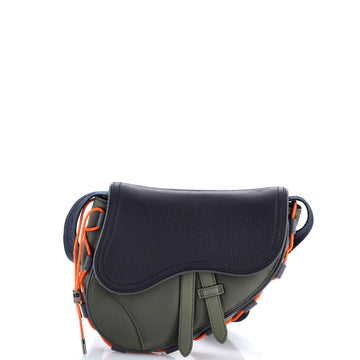 Christian Dior x Sacai Saddle Crossbody Bag Technical Fabric and Leather Mini