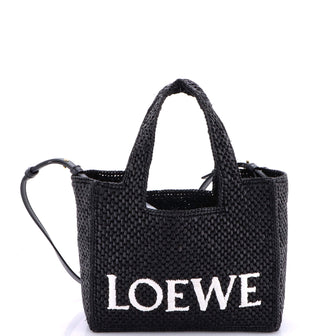 Loewe Paula's Ibiza Logo Convertible Tote Raffia Small