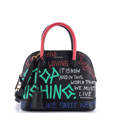 Balenciaga Graffiti Ville Bag Leather Small