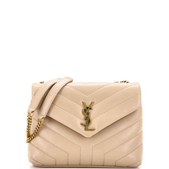 Saint Laurent Loulou Shoulder Bag Matelasse Chevron Leather Small