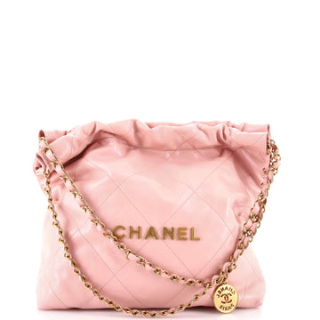Chanel 22 Chain Hobo Quilted Calfskin Small