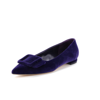 Manolo Blahnik Women's Maysale Ballet Flats Velvet