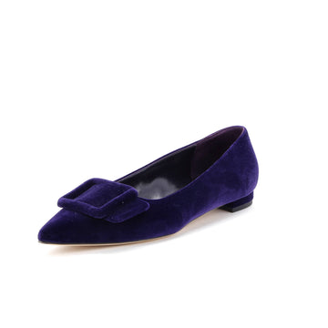 Manolo Blahnik Women's Maysale Ballet Flats Velvet