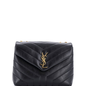 Saint Laurent Loulou Shoulder Bag Matelasse Chevron Leather Small