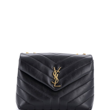 Saint Laurent Loulou Shoulder Bag Matelasse Chevron Leather Small