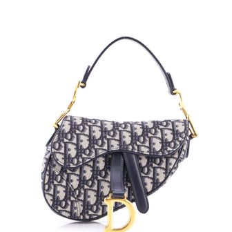 Christian Dior Saddle Handbag Oblique Canvas Mini