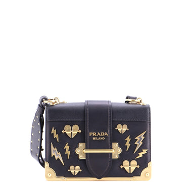 Prada Cahier Crossbody Bag Embellished Leather Small