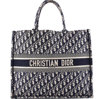 Christian Dior Book Tote Oblique Canvas Large