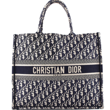 Christian Dior Book Tote Oblique Canvas Large