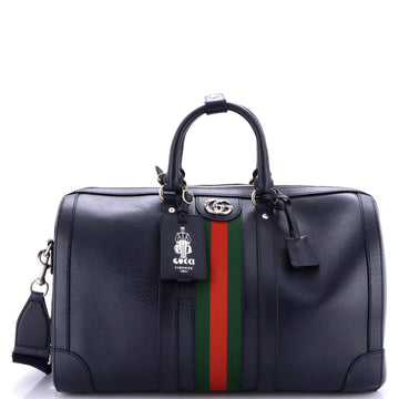 Gucci Savoy Web Convertible Duffle Bag Leather Medium