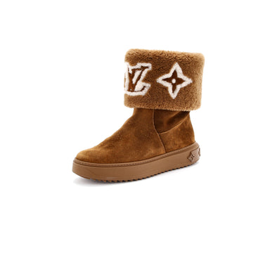 Louis Vuitton Women's Snowdrop Flat Ankle Boots Suede and Shearling