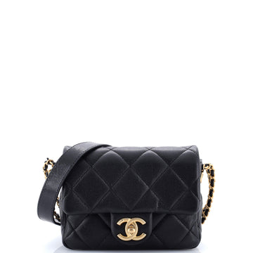 Chanel Twist Your Buttons Flap Bag Quilted Caviar Mini