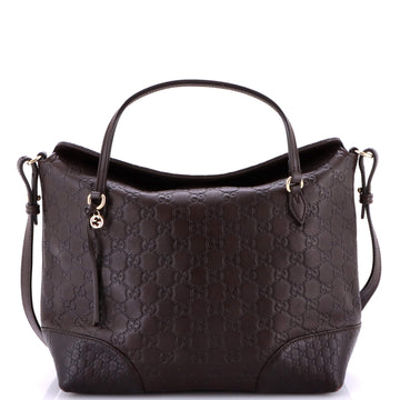 Gucci Bree Convertible Top Handle Bag Guccissima Leather Medium
