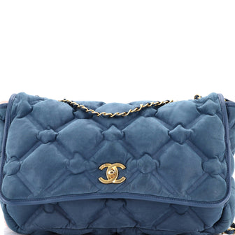 Chanel Chesterfield Flap Bag Quilted Iridescent Calfskin Jumbo