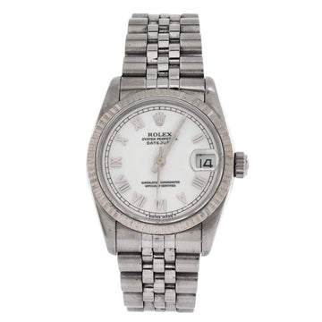 Rolex Oyster Perpetual Datejust Automatic Watch Stainless Steel and White Gold 31