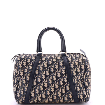 Christian Dior Vintage Trotter Boston Bag Diorissimo Canvas Medium