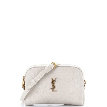 Gaby Zipped Pouch Crossbody Quilted Leather